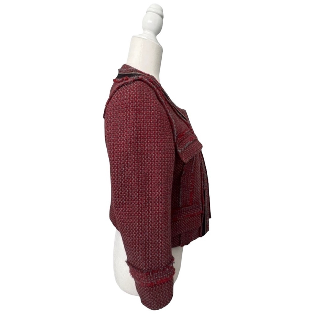 NWOT Hinge Red & Gray Wool Jacket - Size Small - Picture 11 of 16